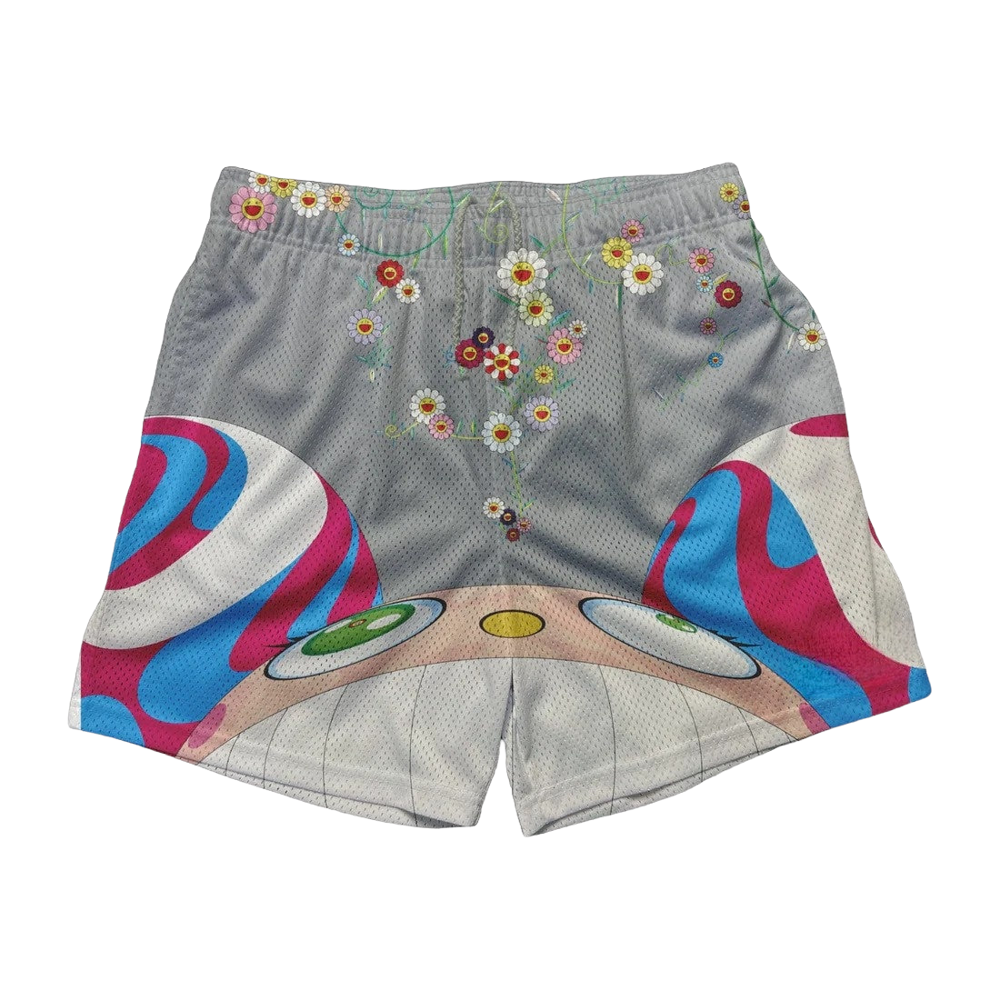 a pair of shorts with a colorful design on it