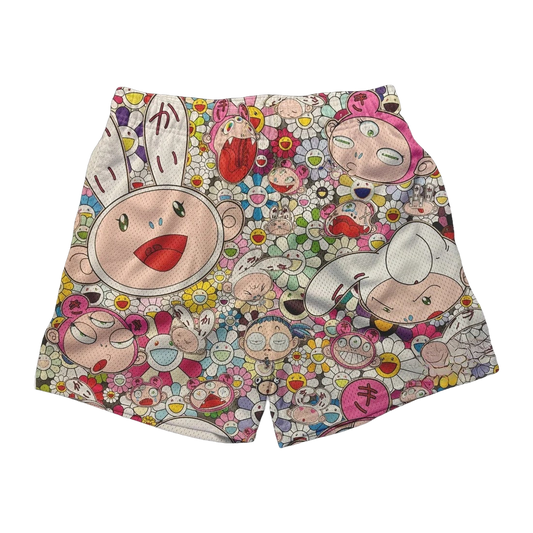 a colorful shorts with a cartoon character on it