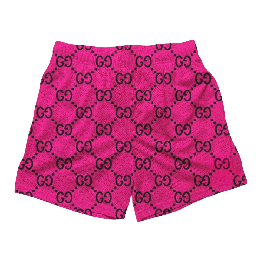 a pink shorts with the word gg on it