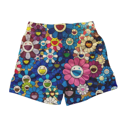 a colorful shorts with flowers on it