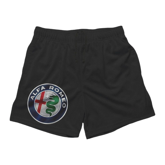 a black shorts with the logo of a soccer team