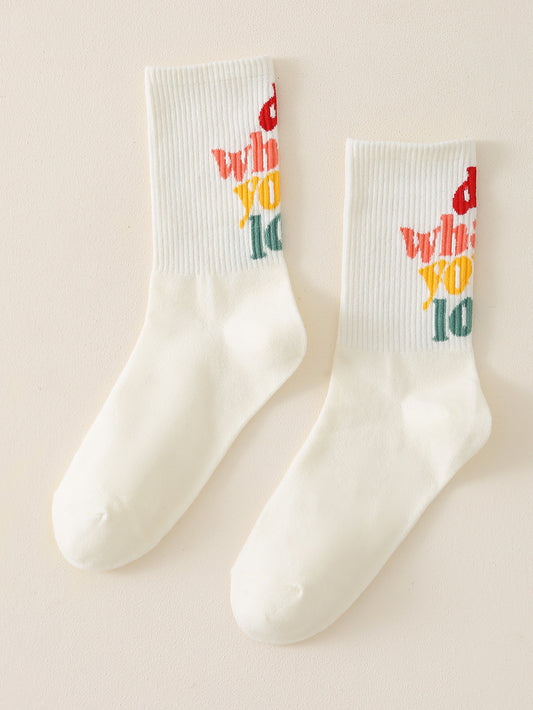 DO WHAT YOU LOVE CREW SOCKS - 1 PAIR