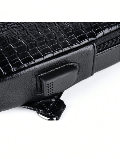 Crocodile Leather Fanny Pack