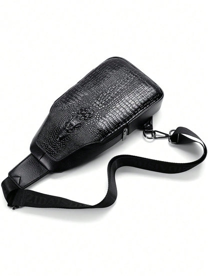 Crocodile Leather Fanny Pack